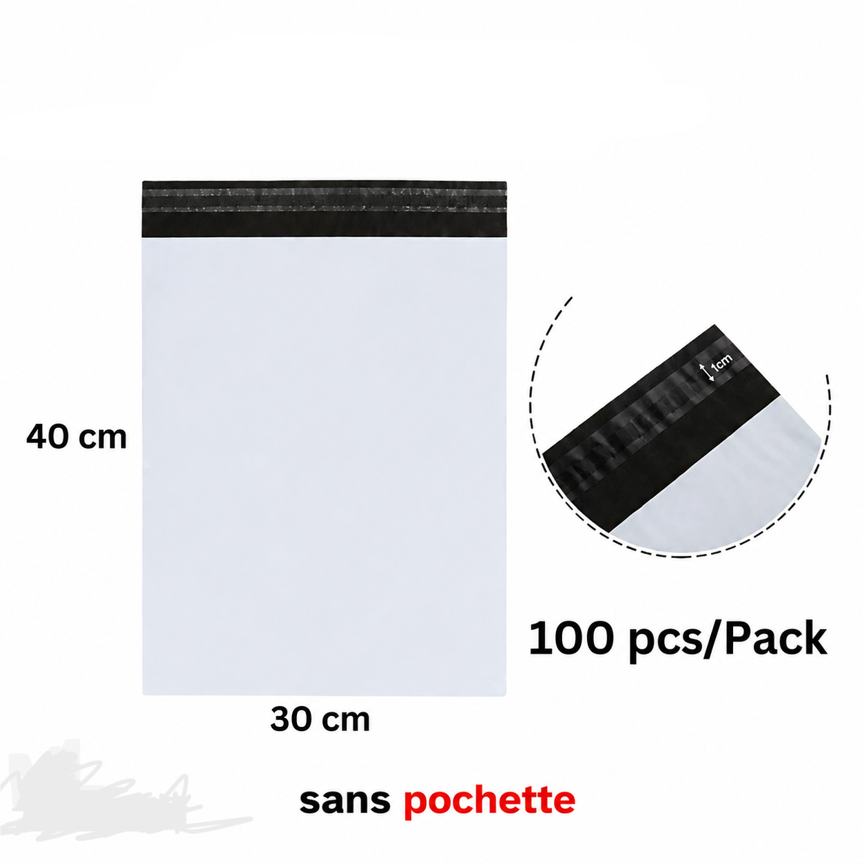 Enveloppes Plastiques pour expédition sans pochette